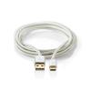 CAVO CELLULARE USB NEDIS CCTB60600AL20 DATI USB 2.0 A TYPE-C Maschio - A Maschio 2m Nero